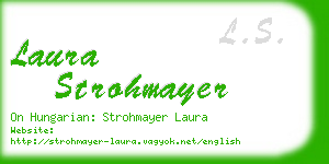 laura strohmayer business card